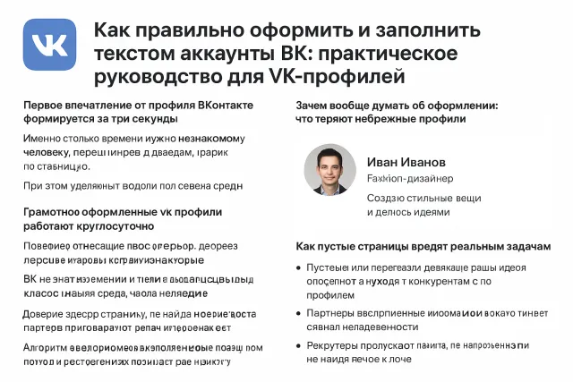Как правильно оформить и заполнить текстом аккаунты ВК: практическое руководство для VK-профилей